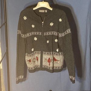 Zip-up  Cardinals Cardigan grey"Vintage"